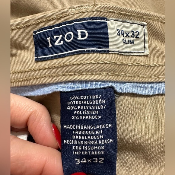 EUC Men’s Izod khaki pants 34/32 slim - Picture 2 of 3